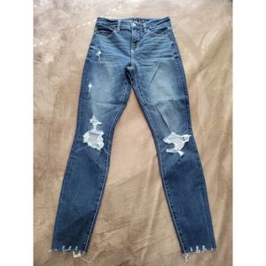 AE Dark Wash Distressed Dream Jean Jegging